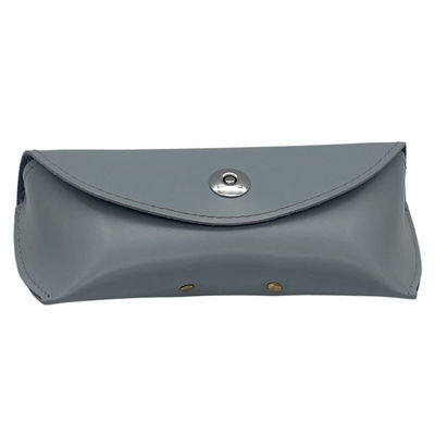 quality Light Blue Ladies REACH Soft Leather Spectacle Cases Logo Embossing factory